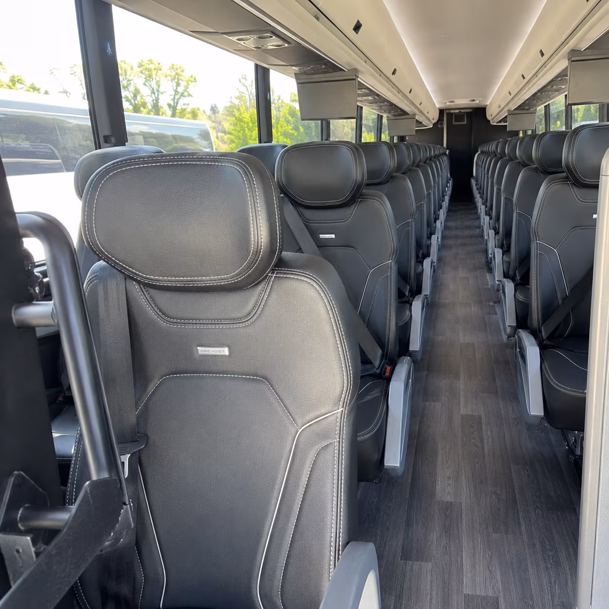 eugene charter bus services interior